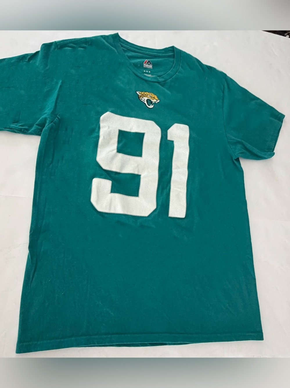 Majestic Jacksonville Jaguars Ngakoue #91 Teal T-Shirt Men's Size Medium